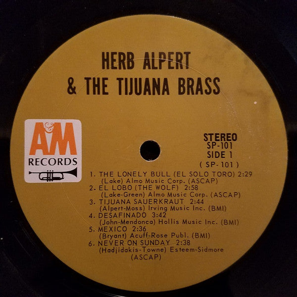 Herb Alpert & The Tijuana Brass : The Lonely Bull (LP, Album)