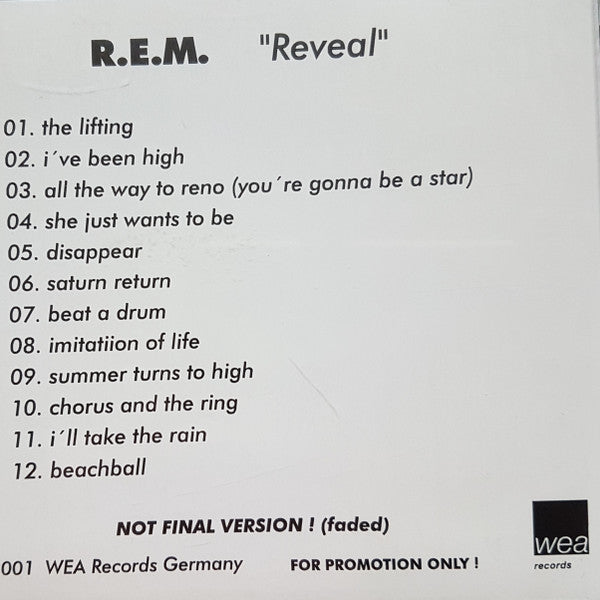 R.E.M. : Reveal (CD, Album, Promo)