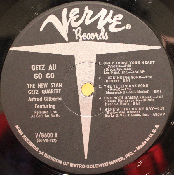 The New Stan Getz Quartet Featuring Astrud Gilberto : Getz Au Go Go (LP, Album, Mono, Gat)