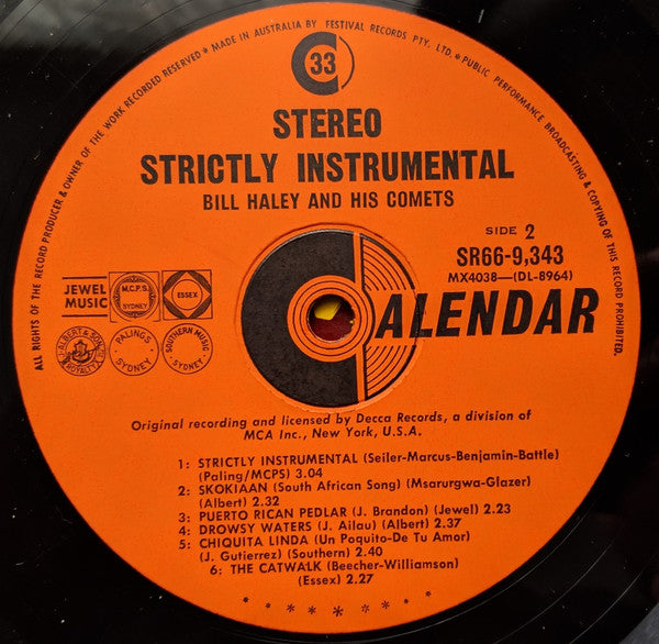 Bill Haley And His Comets : Strictly Instrumental (LP, Album, RE)