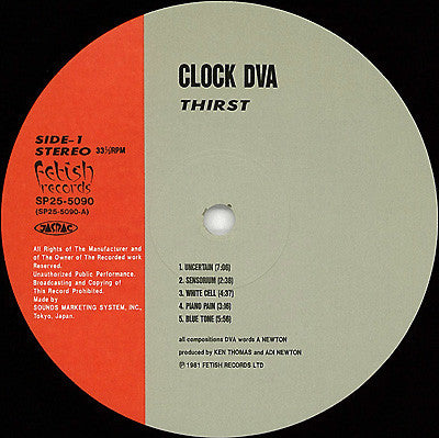 Clock DVA : Thirst (LP, RE)