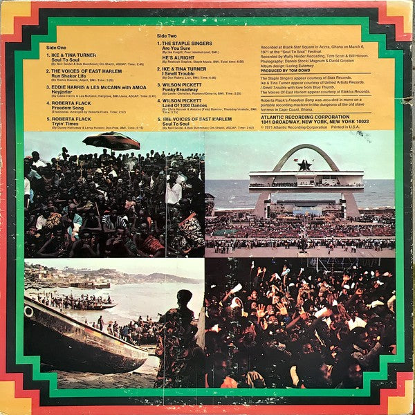 Various : Soul To Soul (Music From The Original Soundtrack - Recorded Live In Ghana, West Africa) (LP, Pre)