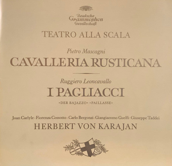 Pietro Mascagni / Ruggiero Leoncavallo - Joan Carlyle, Fiorenza Cossotto, Carlo Bergonzi, Giangiacomo Guelfi, Giuseppe Taddei, Herbert von Karajan : Cavalleria Rusticana / I Pagliacci (3xLP + Box)