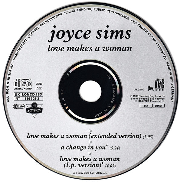 Joyce Sims : Love Makes A Woman (CD, Maxi)