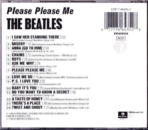 The Beatles : Please Please Me (CD, Album, Mono, RE)