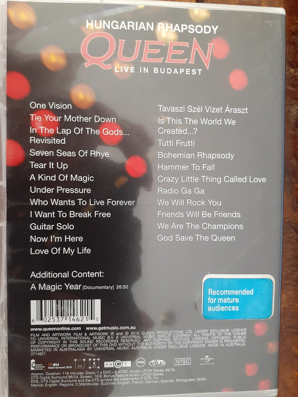 Queen : Hungarian Rhapsody - Live In Budapest (DVD-V, NTSC)