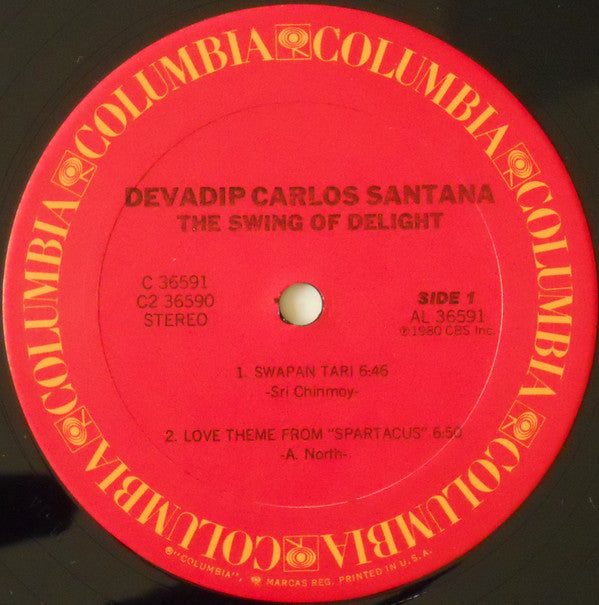 Carlos Santana : The Swing Of Delight (2xLP, Album, San)