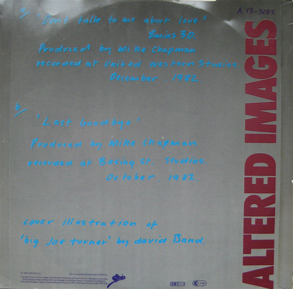 Altered Images : Don't Talk To Me About Love (12", Single)