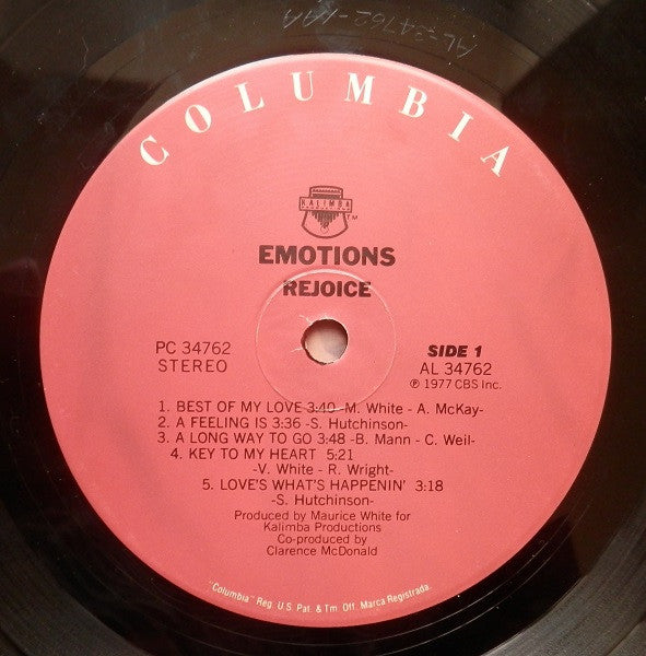 Emotions* : Rejoice (LP, Album, RE)