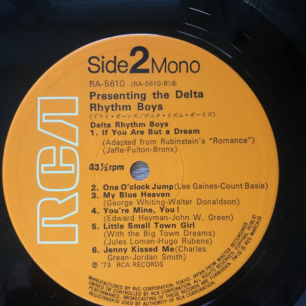 The Delta Rhythm Boys : Presenting The Delta Rhythm Boys (LP, Album, Mono)