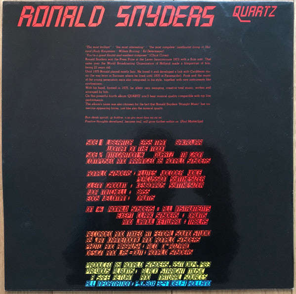 Ronald Snyders* : Quartz (LP, Album)