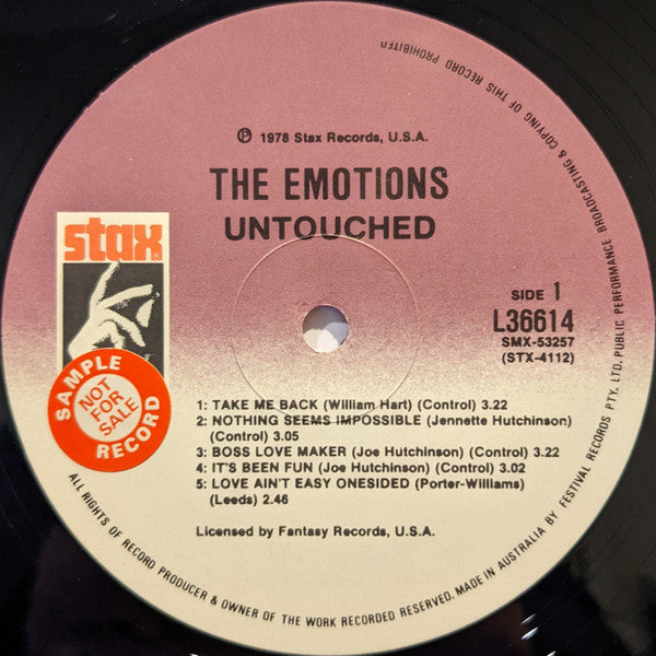 The Emotions : Untouched (LP, Album)