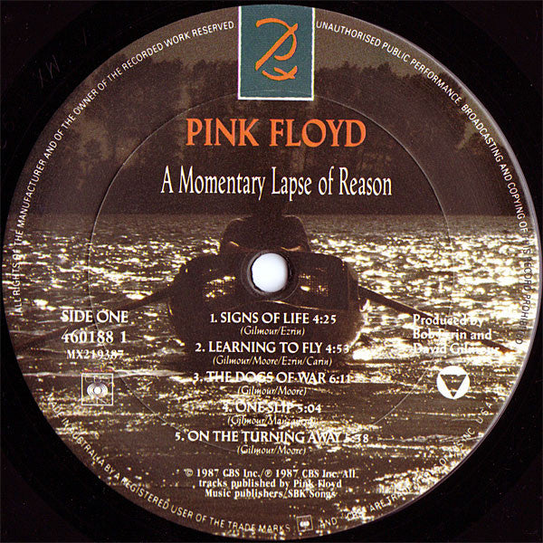 Pink Floyd : A Momentary Lapse Of Reason (LP, Album, Gat)