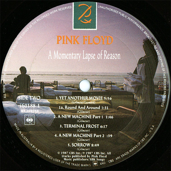 Pink Floyd : A Momentary Lapse Of Reason (LP, Album, Gat)