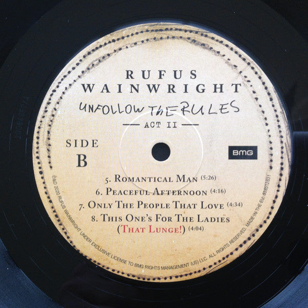 Rufus Wainwright : Unfollow The Rules (LP + LP, S/Sided + Album)