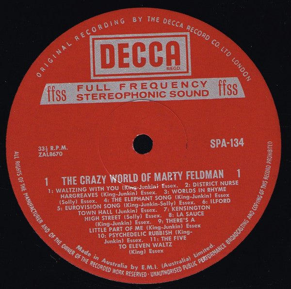 Marty Feldman (2) : The Crazy World Of Marty Feldman (LP, Album)