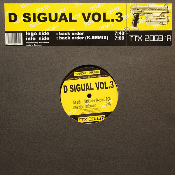 D Sigual Vol.3* : Back Order (Remix) (12")