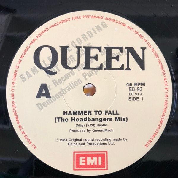 Queen : Hammer To Fall (12", Single, Promo)