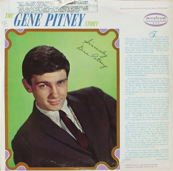 Gene Pitney : The Gene Pitney Story (2xLP, Comp)