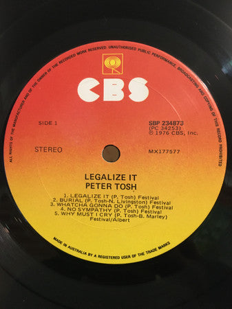 Peter Tosh : Legalize It (LP, Album)