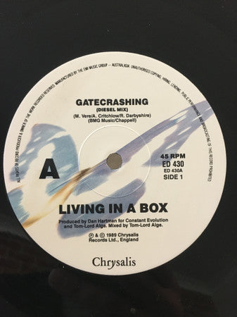 Living In A Box : Gatecrashing (12", Single)