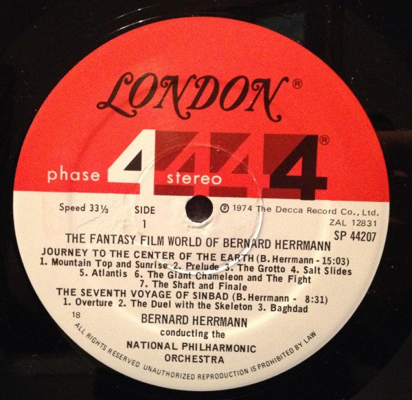 Bernard Herrmann Conducting The National Philharmonic Orchestra* : The Fantasy Film World Of Bernard Herrmann (LP, Album)