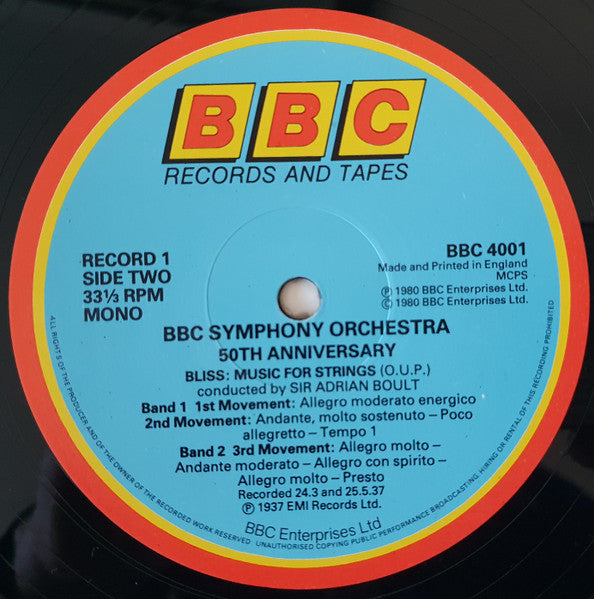 BBC Symphony Orchestra : 50th Anniversary (4xLP, Mono + Box)