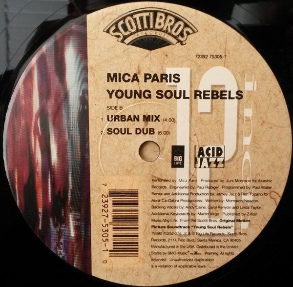 Mica Paris : Young Soul Rebels (12")