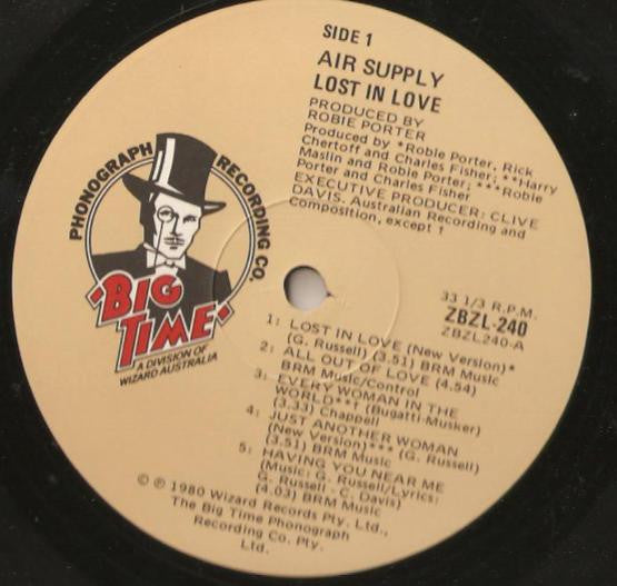 Air Supply : Lost In Love (LP, Album)