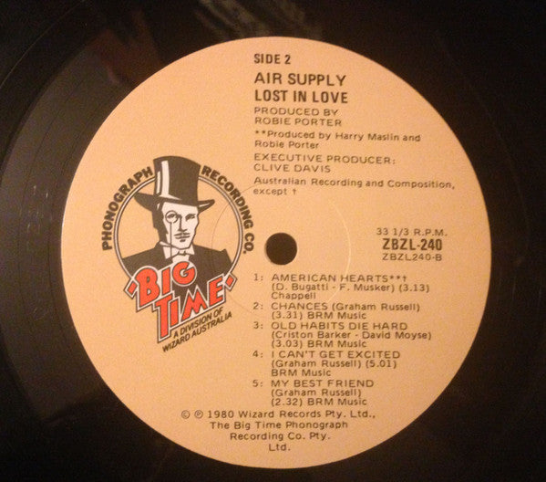 Air Supply : Lost In Love (LP, Album)