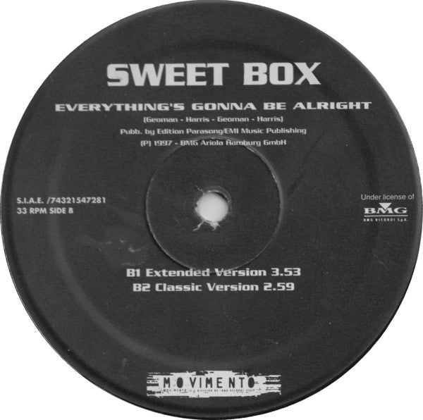 Sweet Box* : Everything's Gonna Be Alright (12")