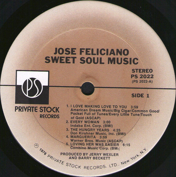 José Feliciano : Sweet Soul Music (LP, Album)