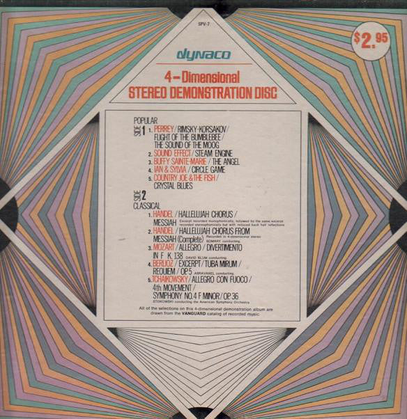 Various : 4-Dimensional Stereo Demonstration Disc (LP, Album, Quad)