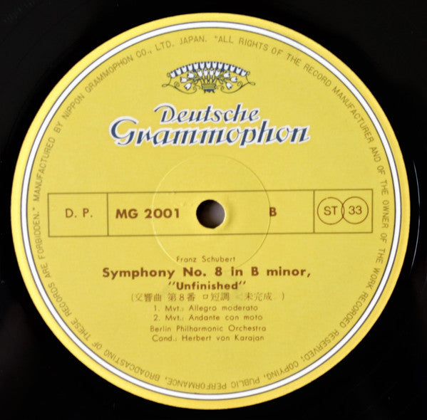 Beethoven* / Schubert*, Berlin Philharmonic Orchestra*, Herbert von Karajan : Symphony No. 5 In C Minor, Op. 67 / Symphony No. 8 In B Minor "Unfinished" (LP, Comp, Gat)