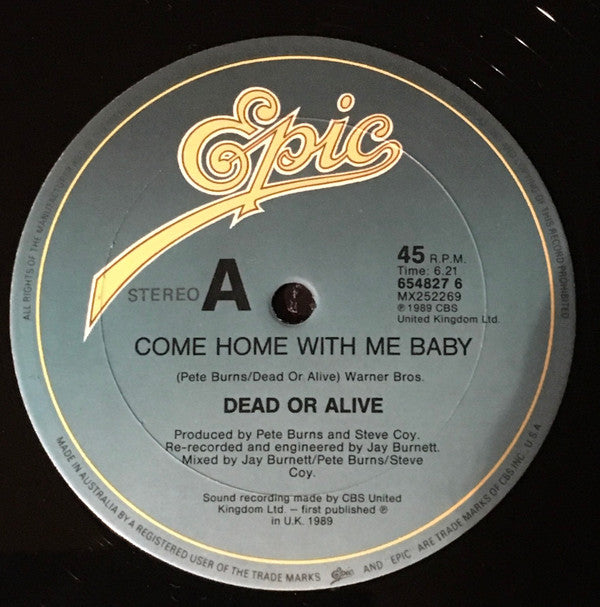 Dead Or Alive : Come Home With Me Baby (12")