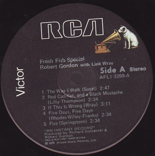 Robert Gordon (2) With Link Wray : Fresh Fish Special (LP, Album)