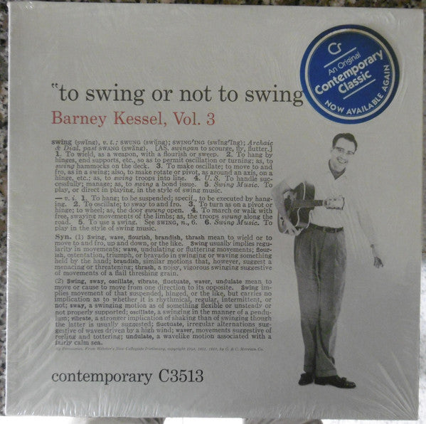 Barney Kessel : Vol. 3, To Swing Or Not To Swing (LP, Album, RE)