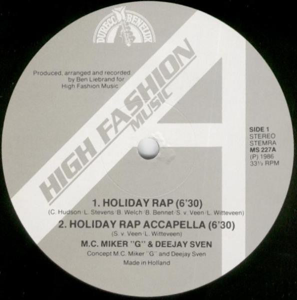 M.C.Miker"G" & Deejay Sven* : Holiday Rap (12", Single)