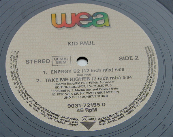 Kid Paul : Take Me Higher (12", Maxi)