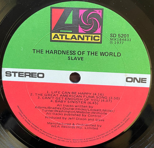 Slave : The Hardness Of The World (LP, Album)