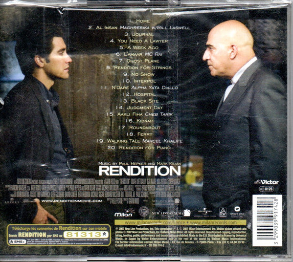 Paul Hepker, Mark Kilian : Rendition (Music From The Motion Picture) (CD, Album)