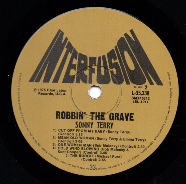 Sonny Terry : Robbin' The Grave (LP)