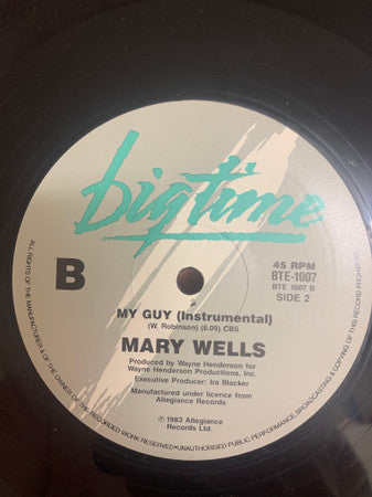 Mary Wells : My Guy (12", Single)