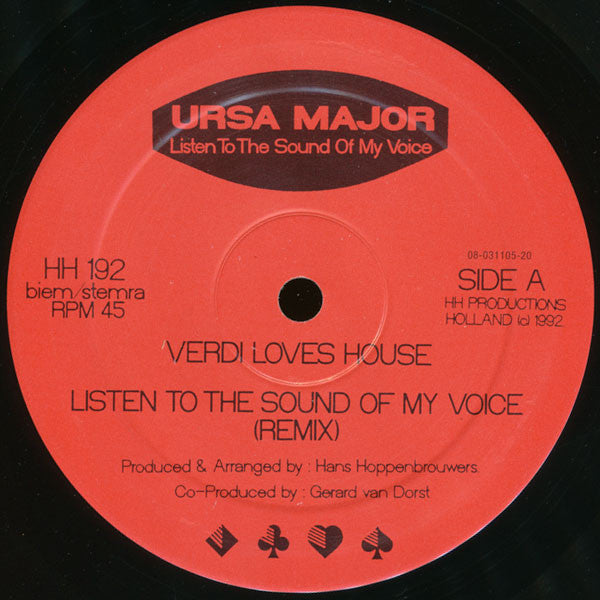 Ursa Major : Listen To The Sound Of My Voice (12")