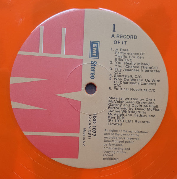 Various : A Record Of It (LP, Album, Ora)