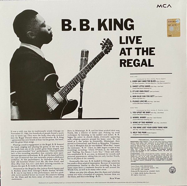 B.B. King : Live At The Regal (LP, Album, RE, 180)