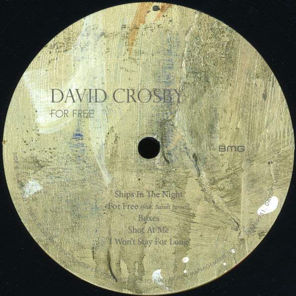 David Crosby : For Free (LP, Album)