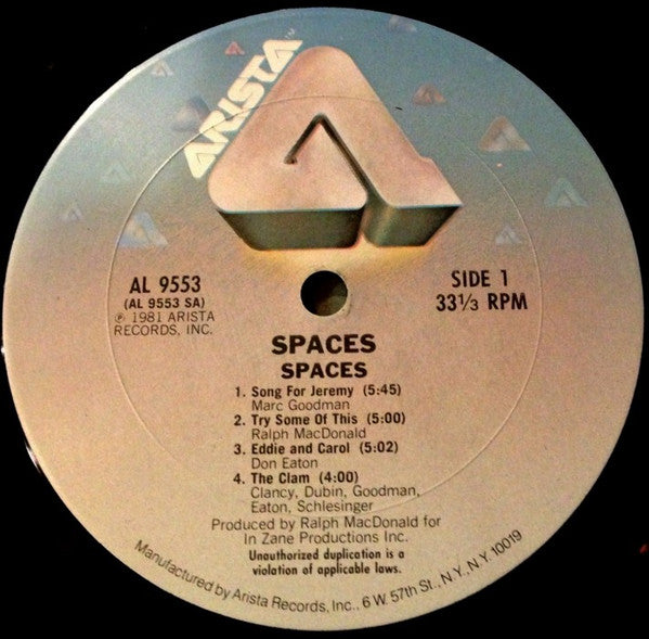 Spaces (2) : Spaces (LP, Album, Ter)