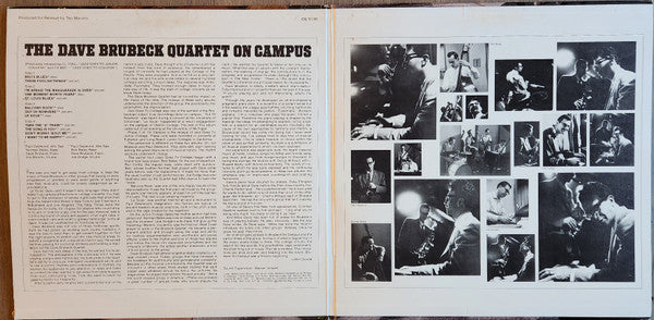The Dave Brubeck Quartet : Brubeck On Campus (2xLP, Comp, RM, San)