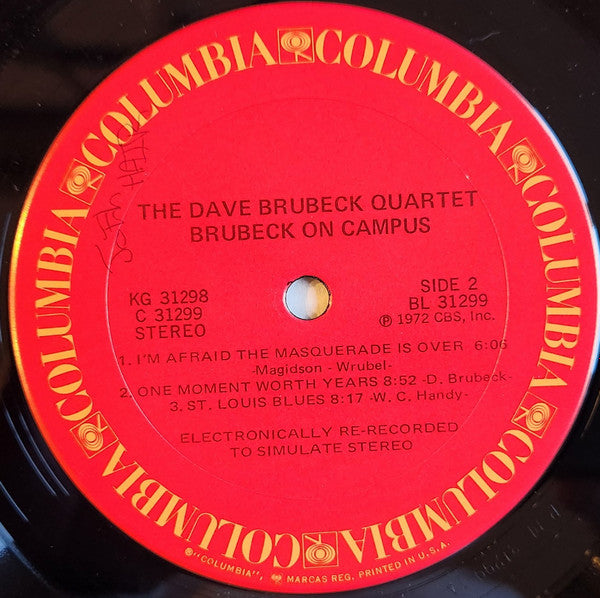 The Dave Brubeck Quartet : Brubeck On Campus (2xLP, Comp, RM, San)